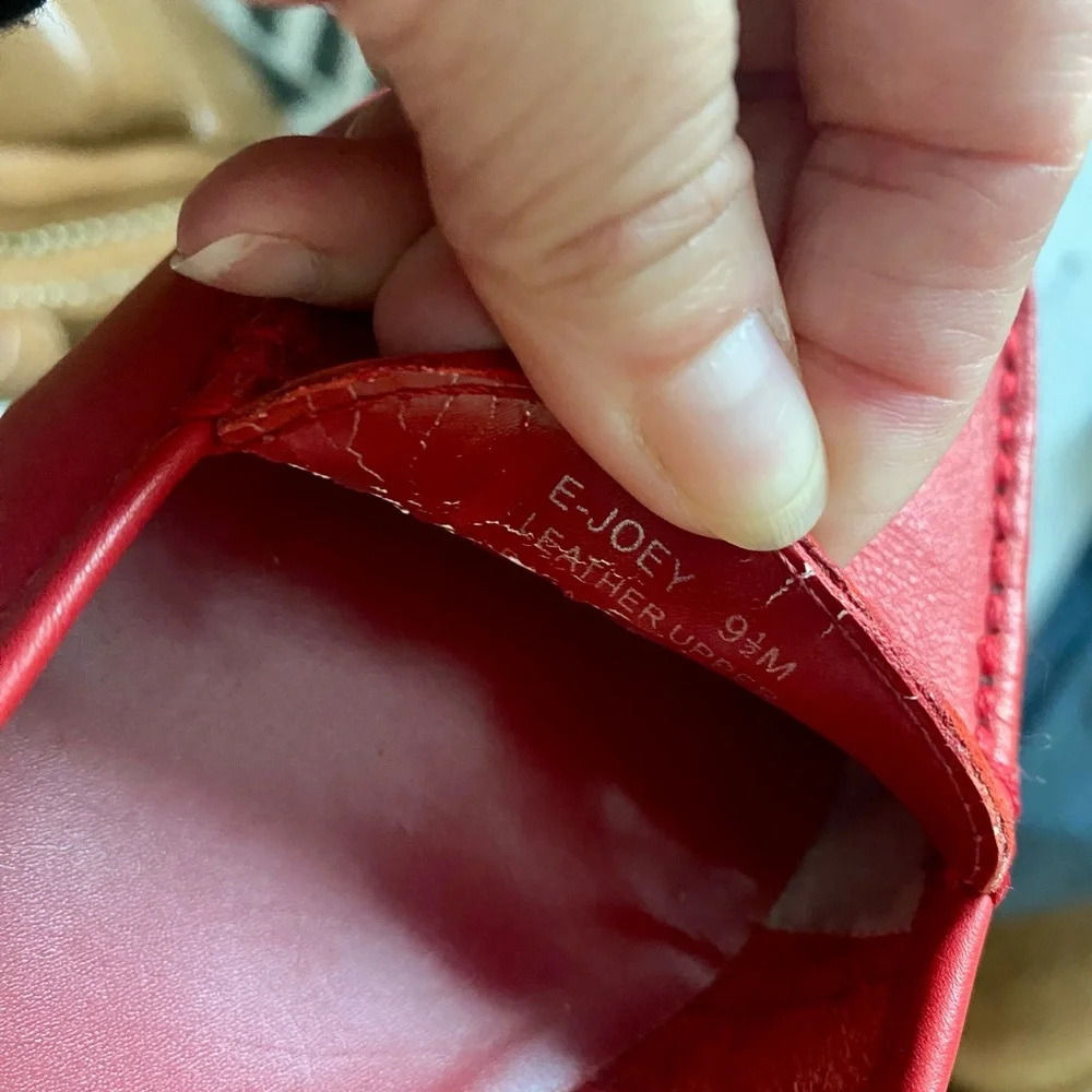 Vintage Etienne Aigner Red Women's Loafers - Picture 4 of 4